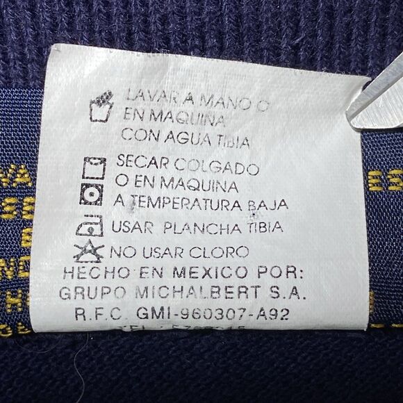 Vintage Le Best Cancun Embroidered Men’s Size Large Navy Blue Short Sleeve Polo - Picture 8 of 11